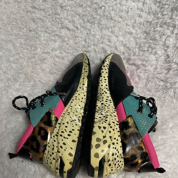 STEVE MADDEN Women's Cliff Trainers Sneakers Dot Wedges NeonMulti color SZ9M - Picture 7 of 10